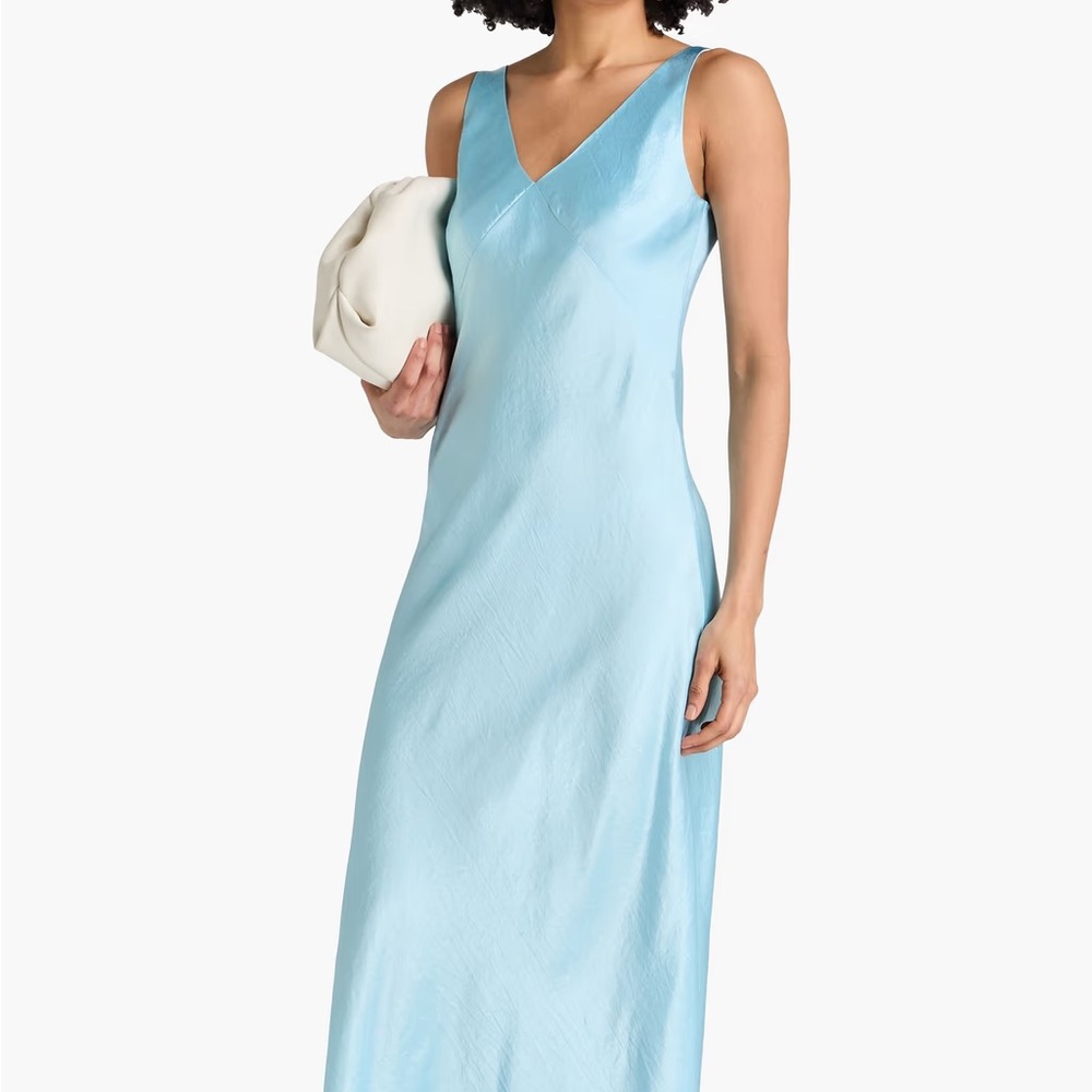 Vince V neck satin Maxi dress,